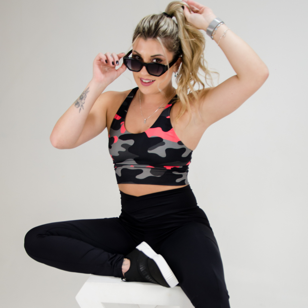 Army Pink Yoga Top