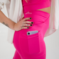 Pink Yoga Leggings with Pockets