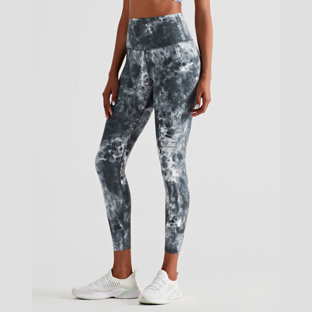 Tie-dye Grey High Waist Leggings