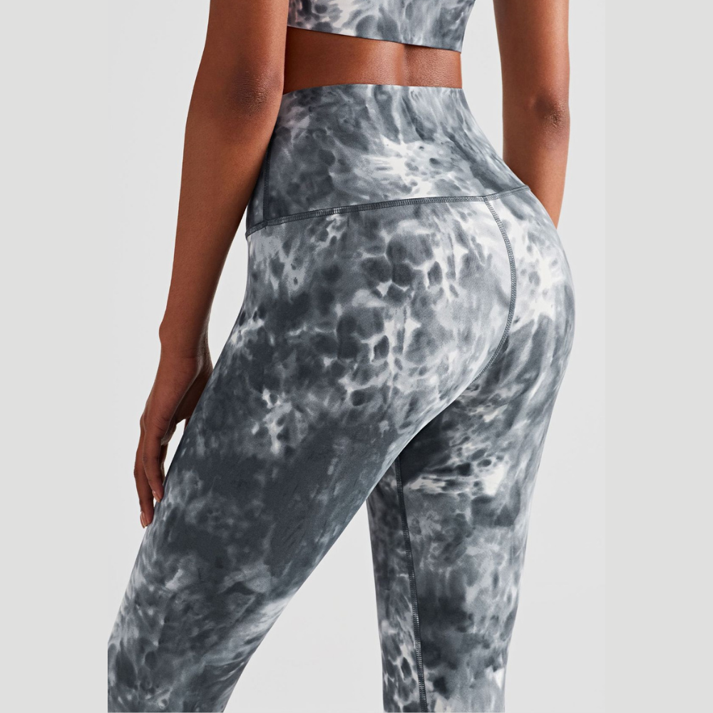 Tie-dye Grey High Waist Leggings