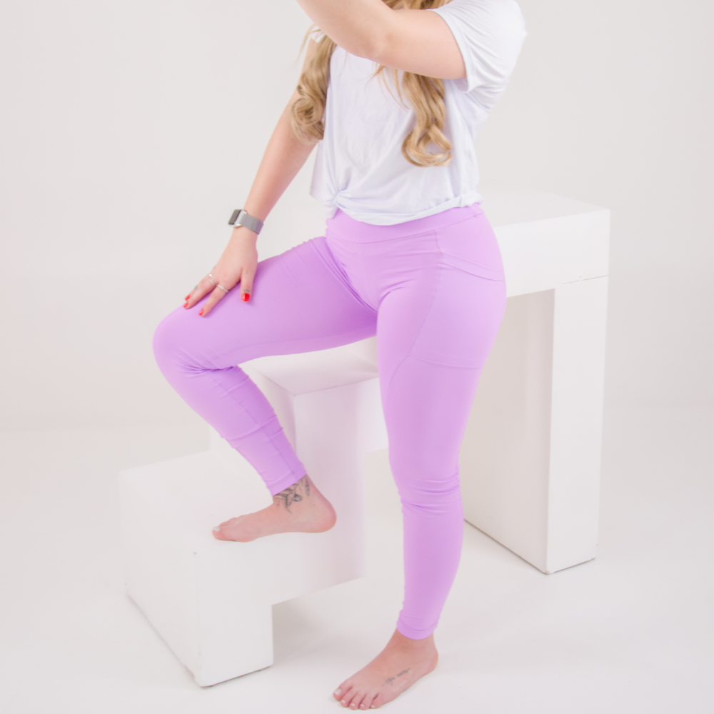 Lavender Leggings with Pocket