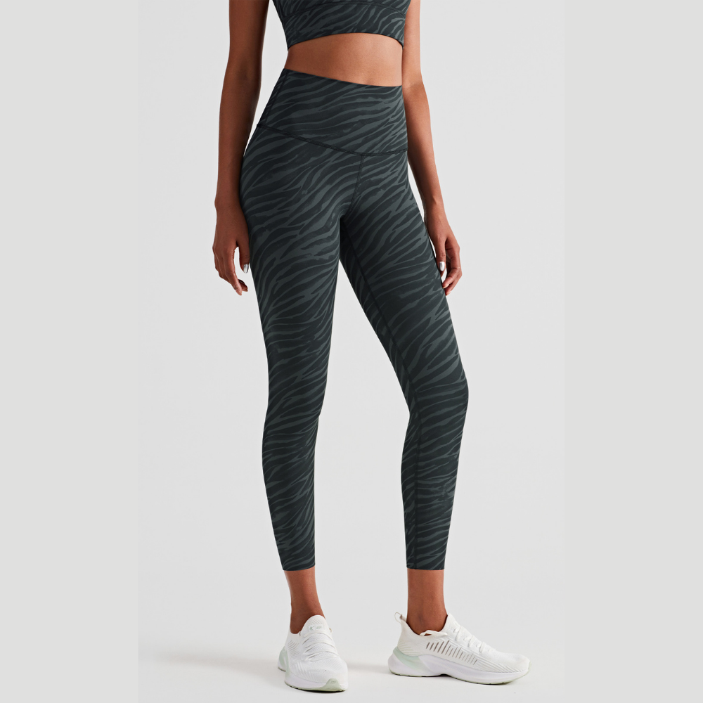 Zebra Grey High Waist Leggings