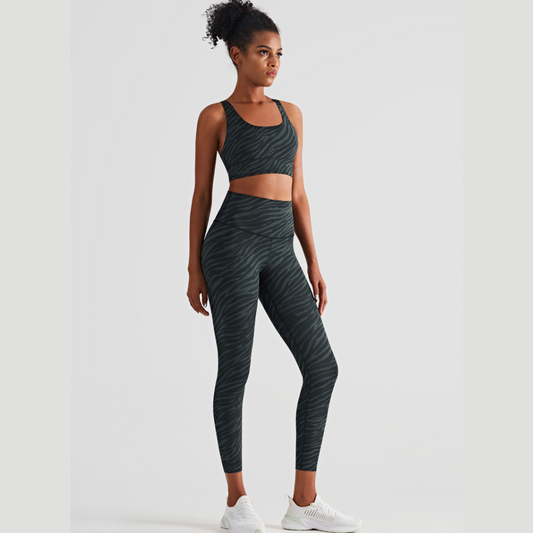 Zebra Grey High Waist Leggings